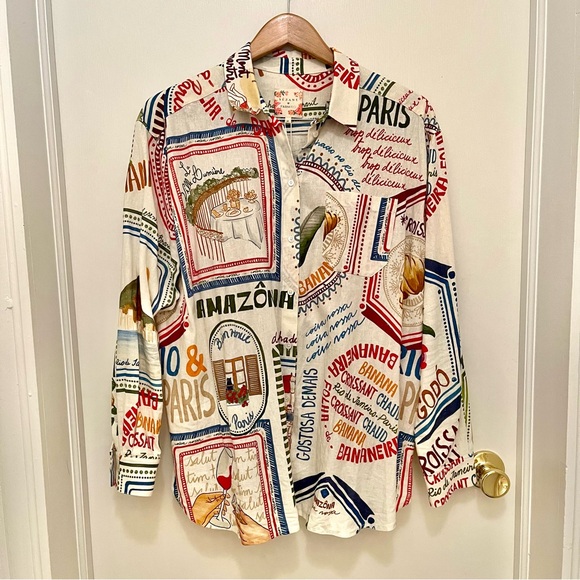 (RARE) NWT Sézane Max Shirt - Sézane X Fam Rio - Paris Ama Rio - Picture 5 of 11